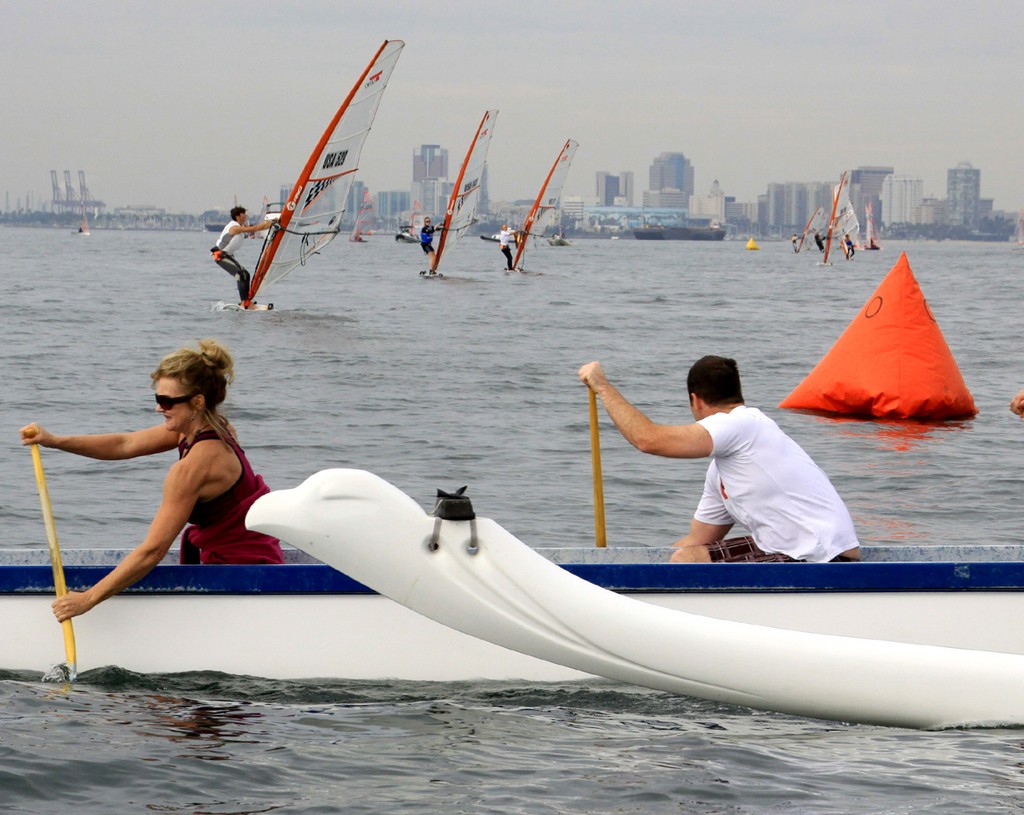 Oars were just as fast at times - US Sailing ISAF Youth World Qualifier 2012 © Rich Roberts http://www.UnderTheSunPhotos.com